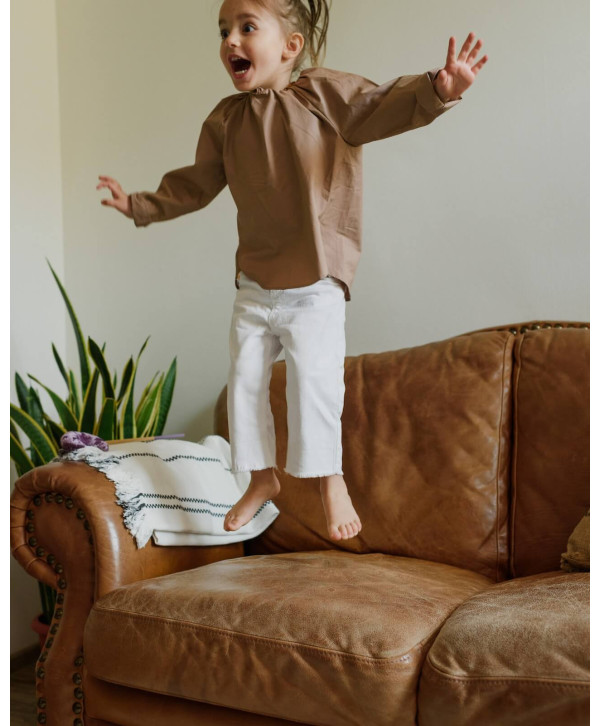 Girls' Flutter Sleeve Top